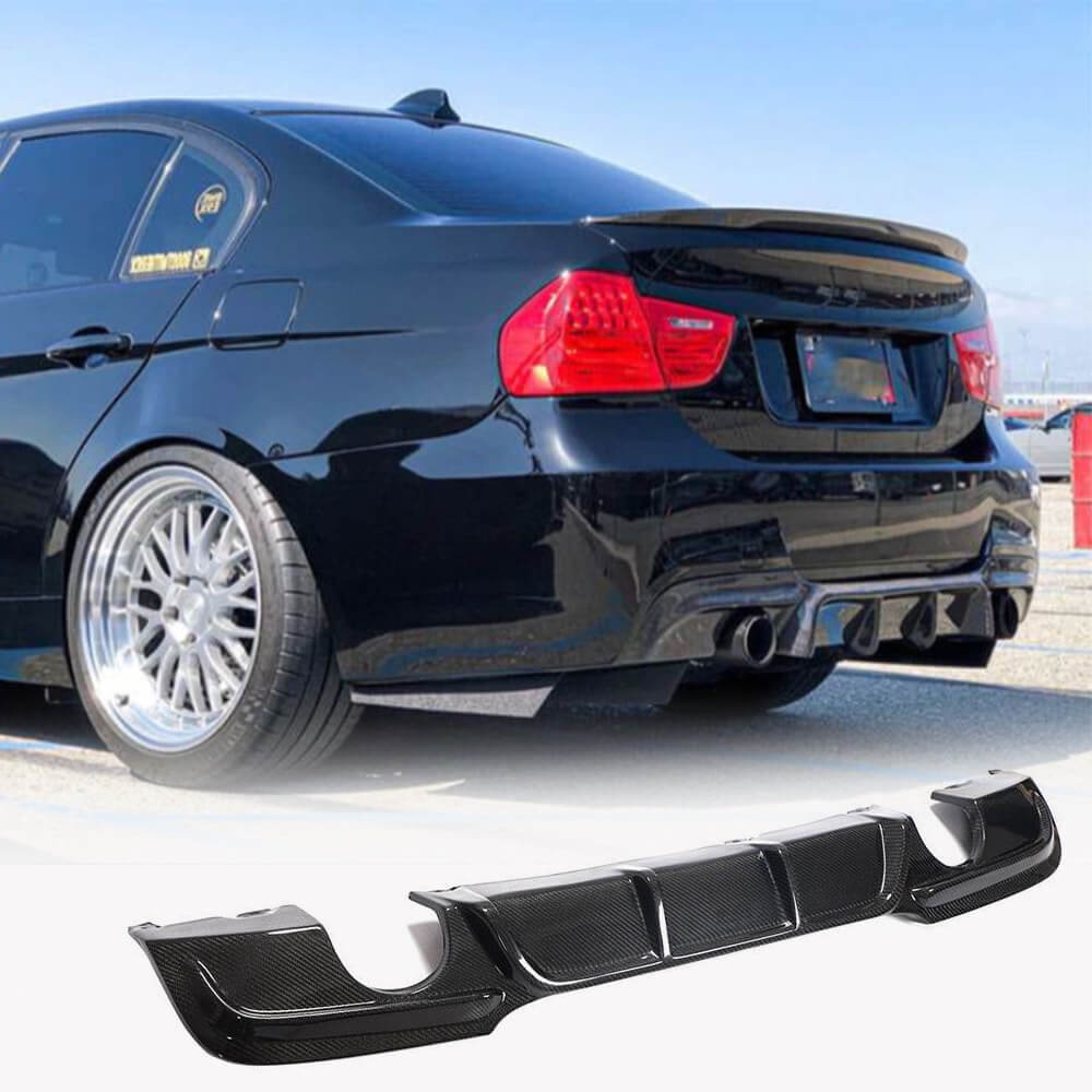 BMW 3 Series E90 M Sport 2005-2012 Rear Bumper Diffuser Carbon Fiber/FRP