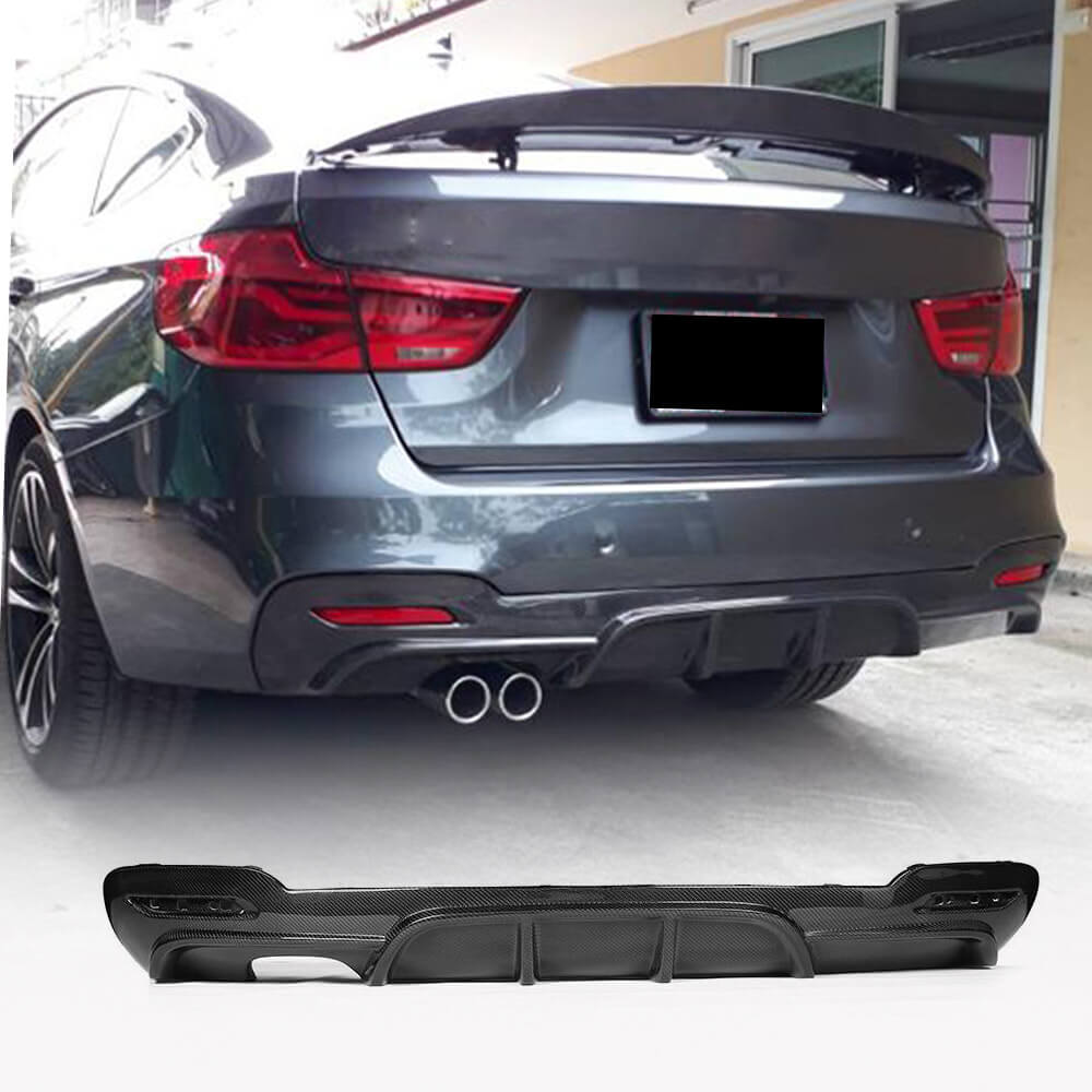 BMW 3 Series F34 M Sport GT 2014-2018 Carbon Fiber Rear Bumper Diffuser Lip
