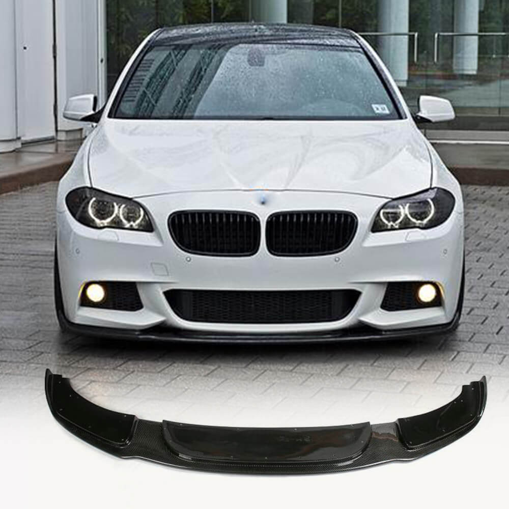 BMW 5 Series F10 M Sport Sedan 2012-2016 Front Bumper Lip Carbon Fiber/FRP