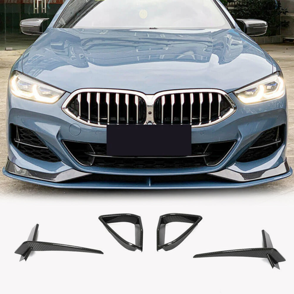 BMW 8 Series G14 G15 G16 840i M Sport M850i 2018-2021 Fog Light Covers Dry Carbon Fiber