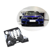BMW 5 Series F90 M5 Sedan 2018-2020 Car Engine Valve Protector Hood Bonnet Cover Carbon Fiber