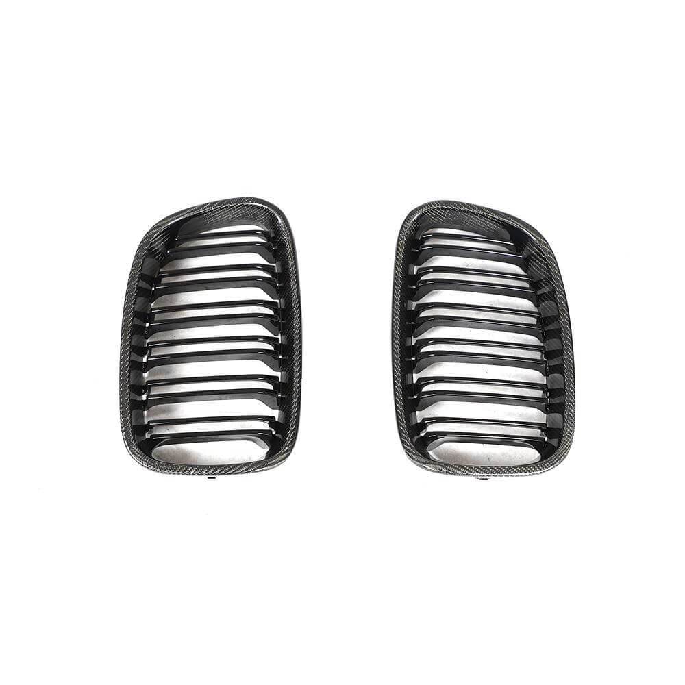 For BMW 1 Series F20 F21 Hatchback Pre-LCI Carbon Fiber Front Grille Frame Bumper Grille Outline Trim Decoration Emblem