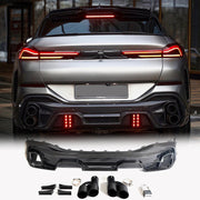 BMW X6 G06 2020-2024 Rear Bumper Diffuser Carbon Fiber