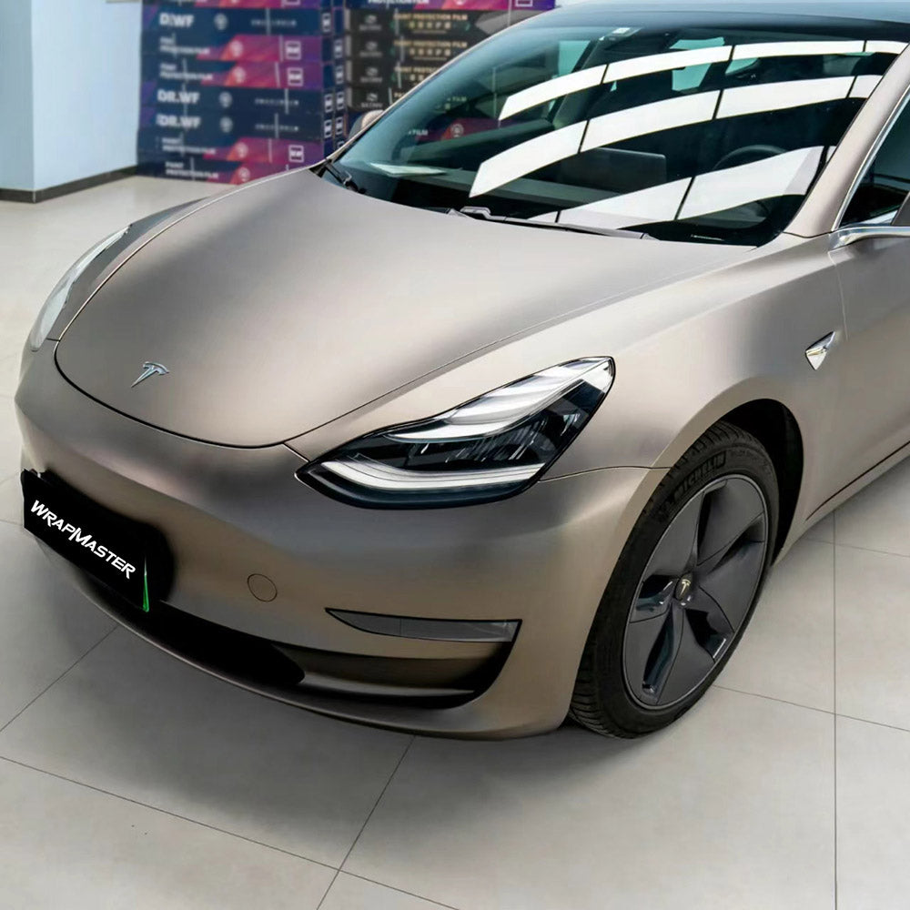 Ultral-matte Metallic Light Grey Car Vinyl