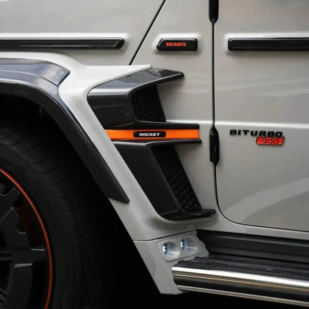 BRB G900 Style Carbon Fiber Front Fender Trim Set - G Wagon W464 G350 & G500 & G63
