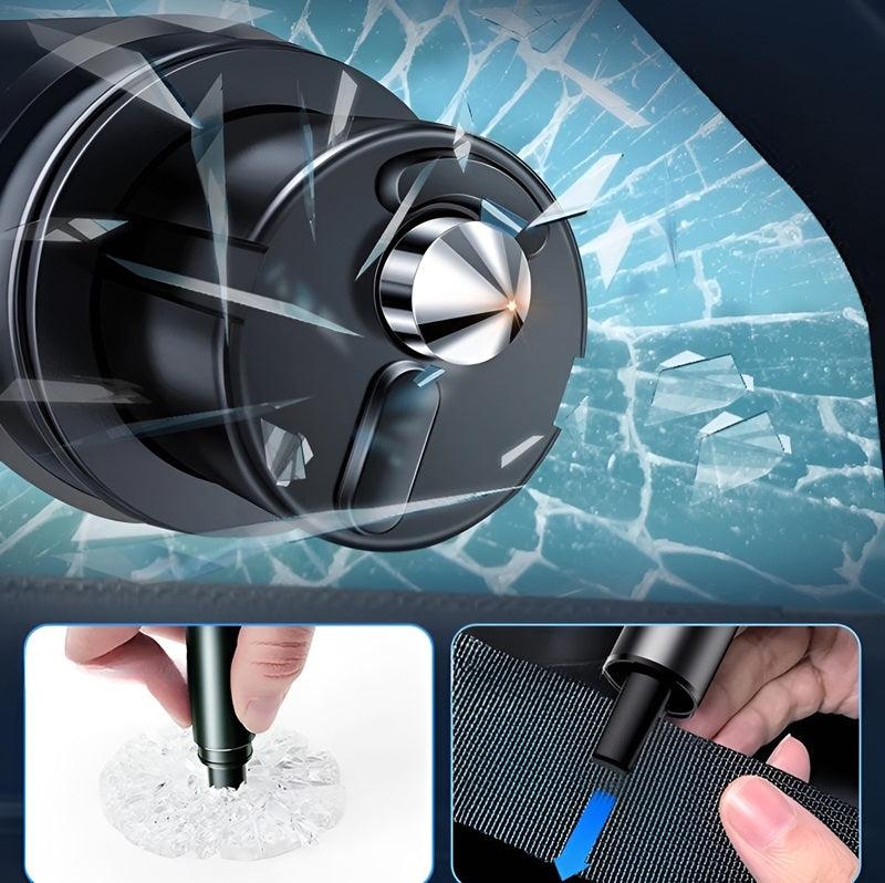 2-in-1 Car Emergency Escape Tool, Window Breaker and Seatbelt Cutter