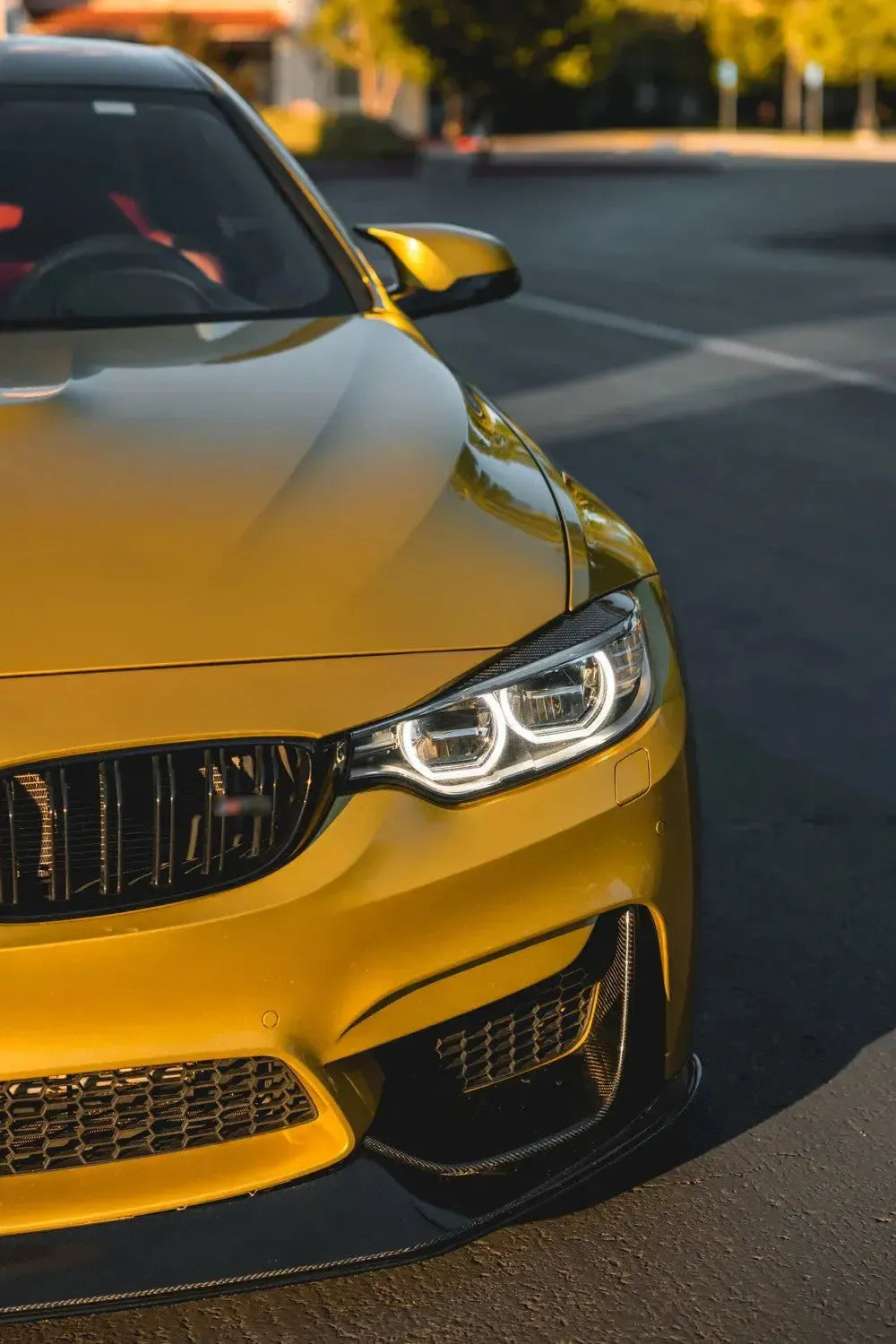 BMW F80 M3 / F82 F83 M4 Dry Carbon Fiber Headlight Eyelids Pair