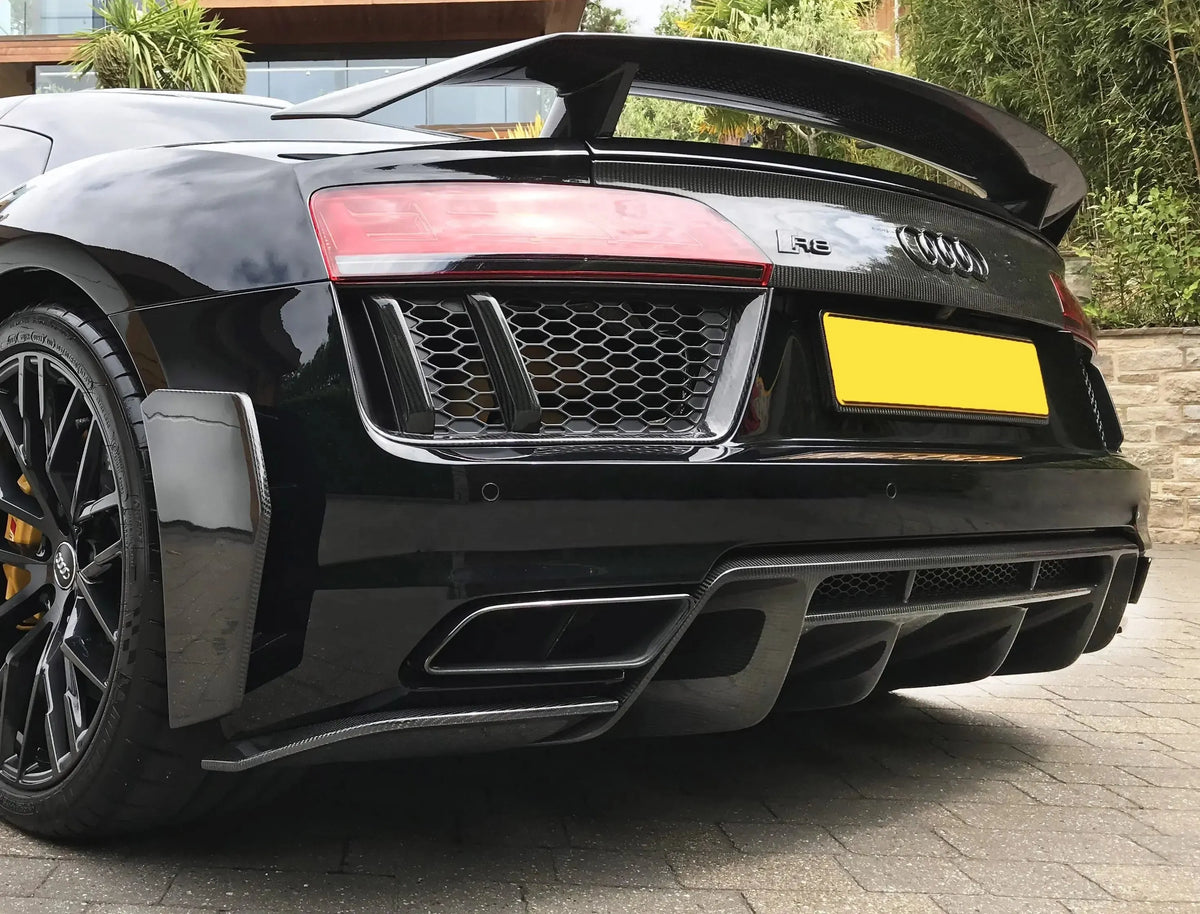 Carbon Fiber Rear Bumper Fins - Audi R8 V10 Gen 2