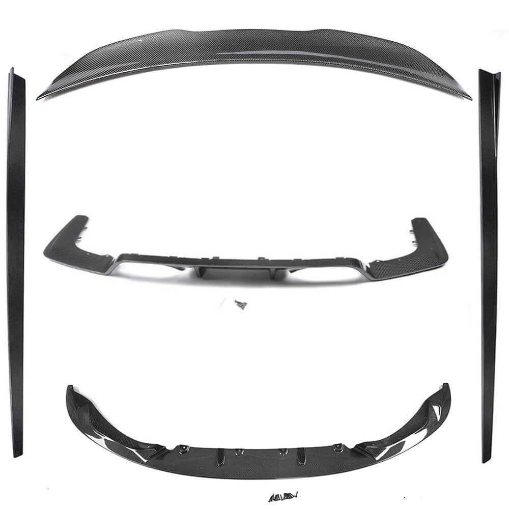 BMW F82 F83 M4 2015-2020 Carbon Fiber Aero Body Kit(Front Lip, Side Skirts, Rear Diffuser & Trunk Spoiler)
