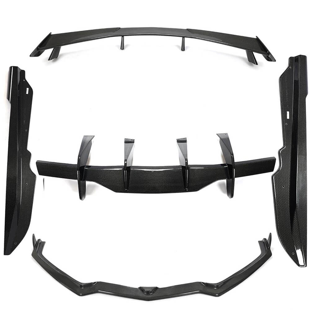 Chevrolet Corvette C8 Stingray 2020-2022 Carbon Fiber Aero Body Kit(Front Lip, Side Skirts, Rear Diffuser & Trunk Spoiler)