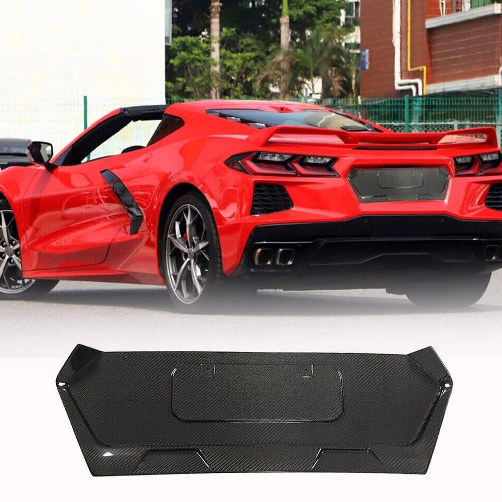 Chevrolet Corvette C8 2-Door 2020-2023 License Plate Frame Cover Dry Carbon Fiber
