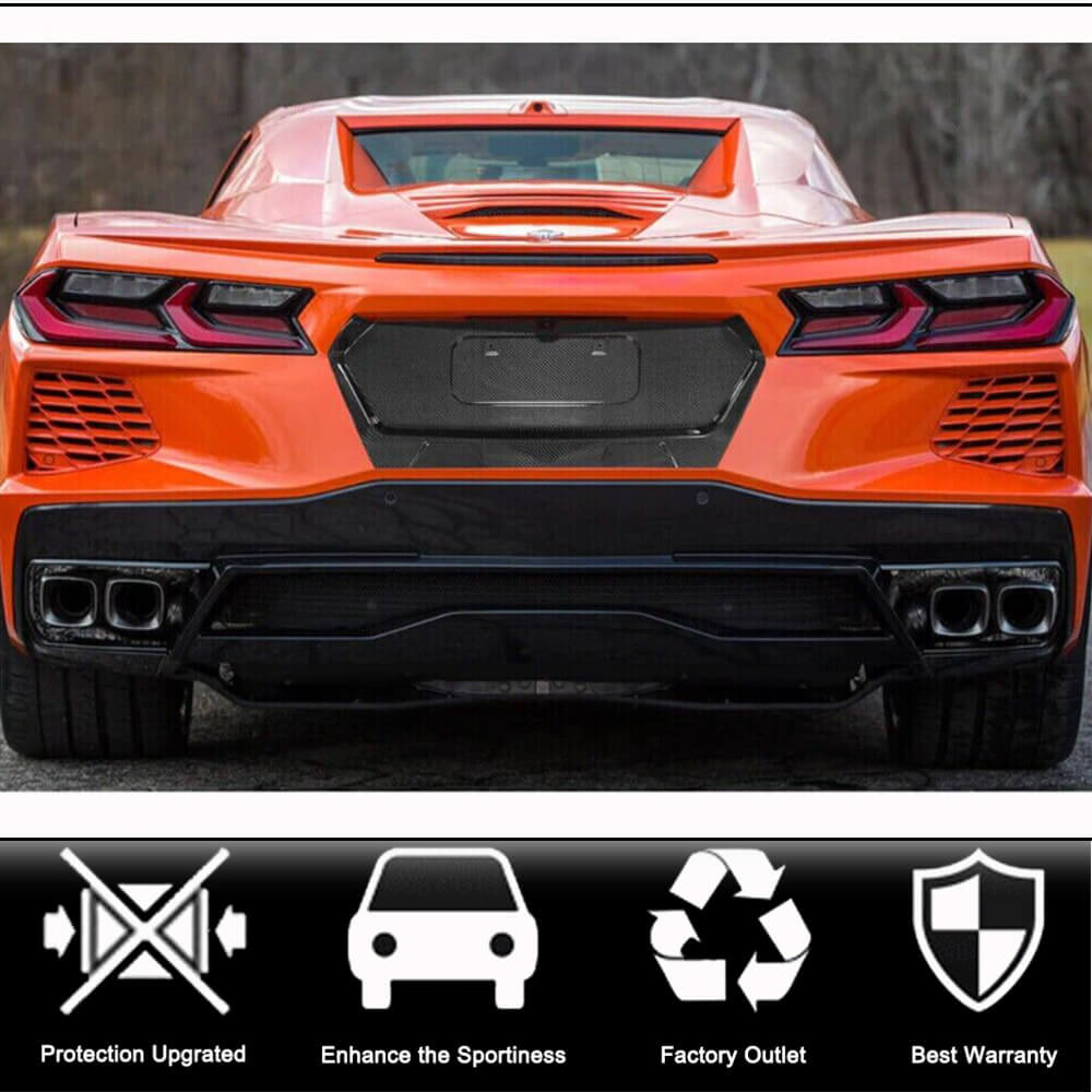 Chevrolet Corvette C8 2-Door 2020-2023 License Plate Frame Cover Dry Carbon Fiber