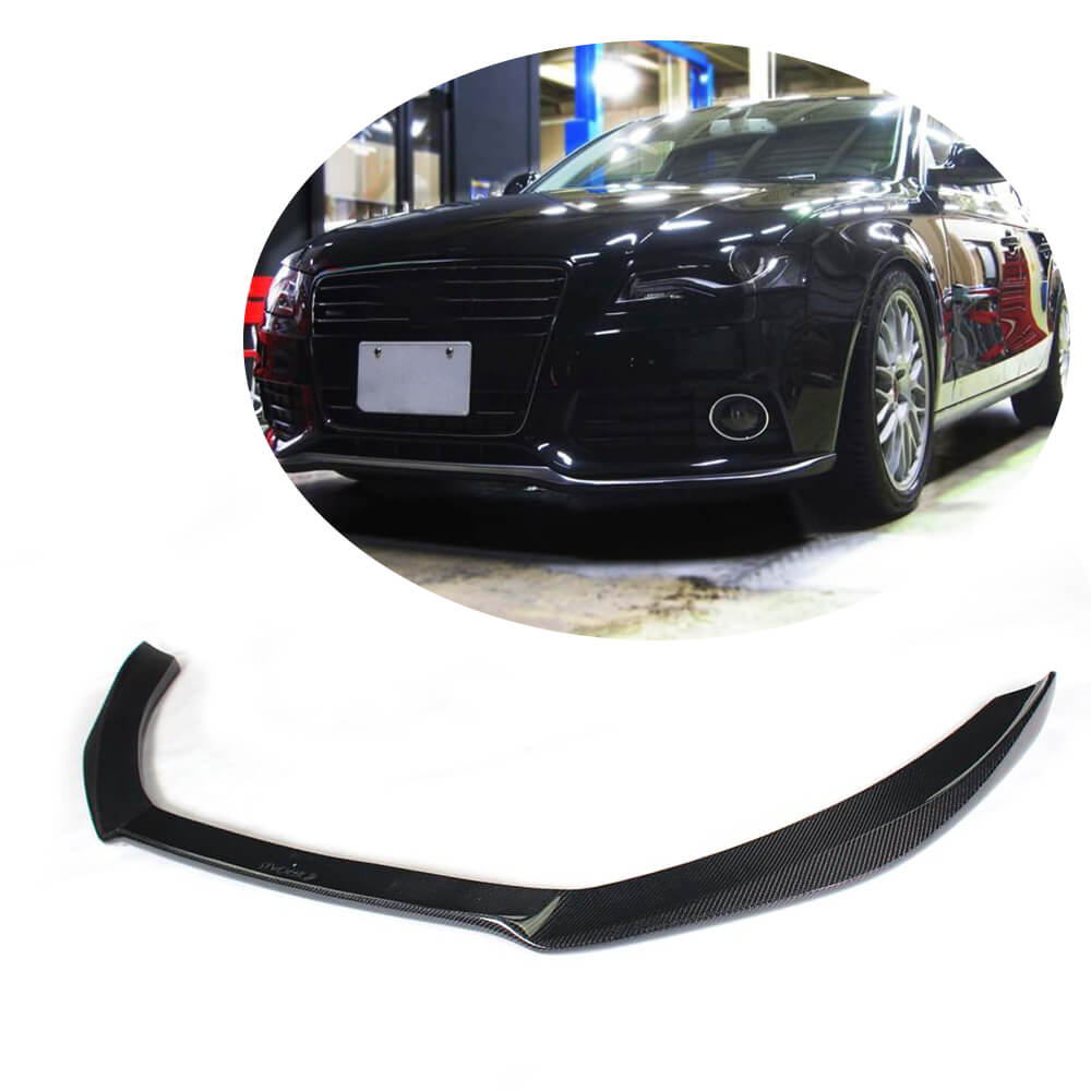 Audi S4 A4 B8 Sline Sedan Pre-facelift 2009-2012 Front Bumper Lip Carbon Fiber