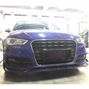 Audi S3 A3 Sline 8V Hatchback 2014-2016 Front Bumper Lip Carbon Fiber