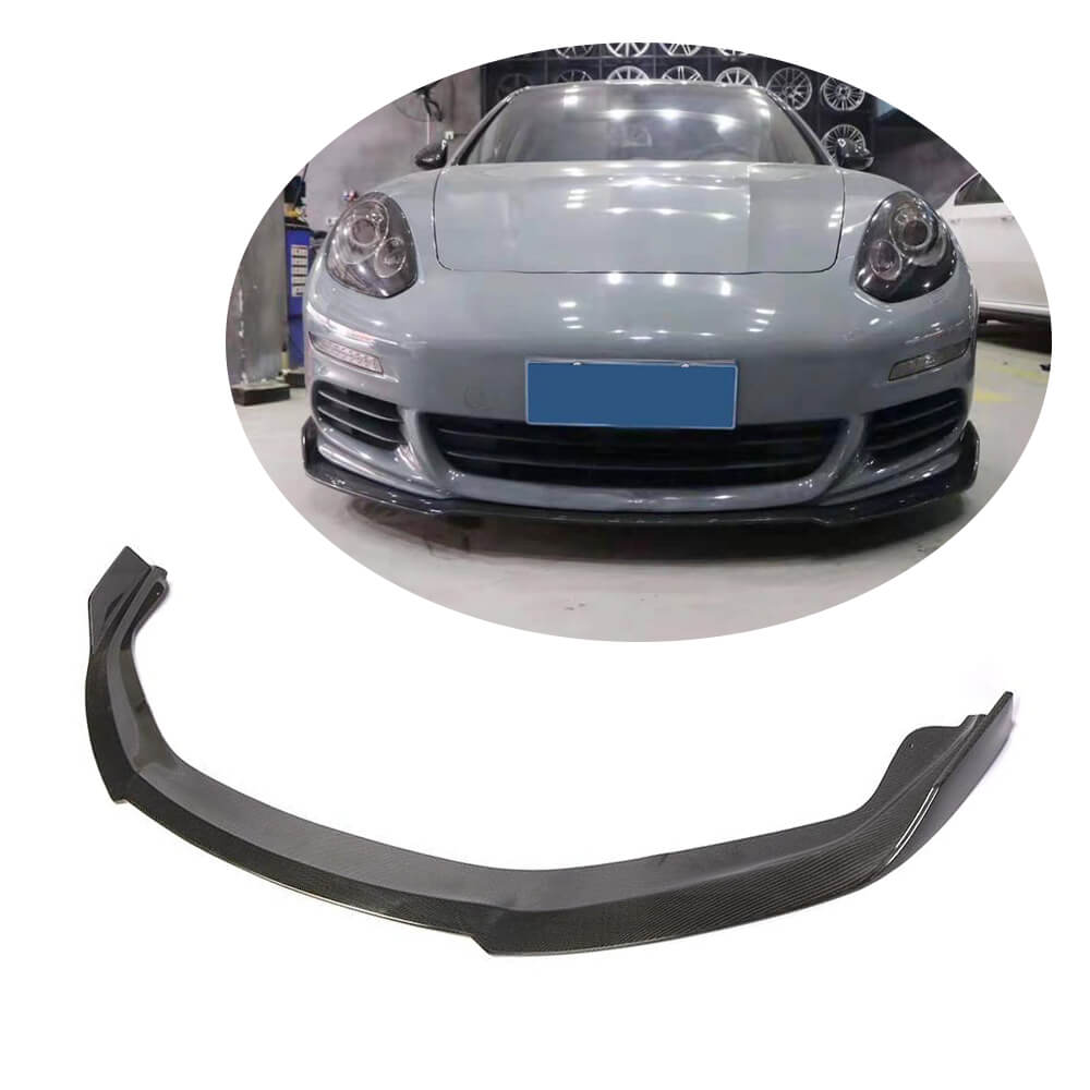 For Porsche Panamera 970 Base Hatchback 14-16 Carbon Fiber Front Bumper Lip Chin Spoiler