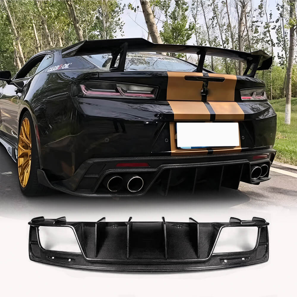 Ahacarbon Chevrolet Camaro ZL1  SS Rear Bumper Diffuser Carbon Fiber
