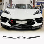 Chevrolet Corvette C8 2020-2022 Front Bumper Splitters Carbon Fiber