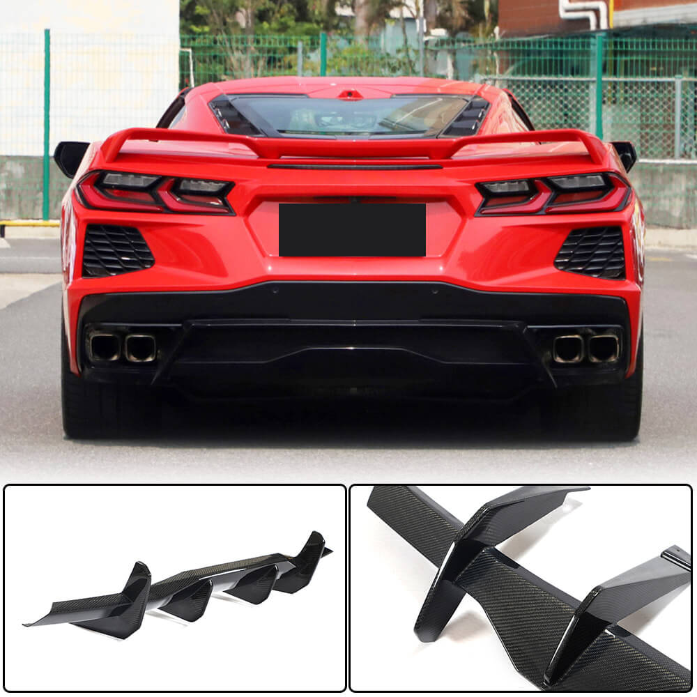 Chevrolet Corvette C8 Stingray 2020-2023 Rear Bumper Diffuser Lip Carbon Fiber/FRP