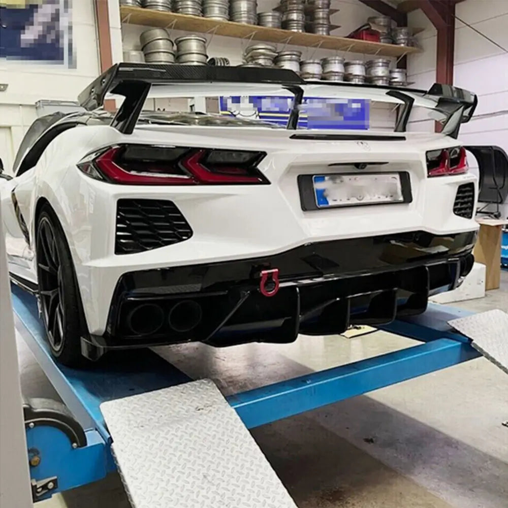 Chevrolet Corvette C8 Stingray 2020-2022 Rear Bumper Splitters Carbon Fiber/FRP