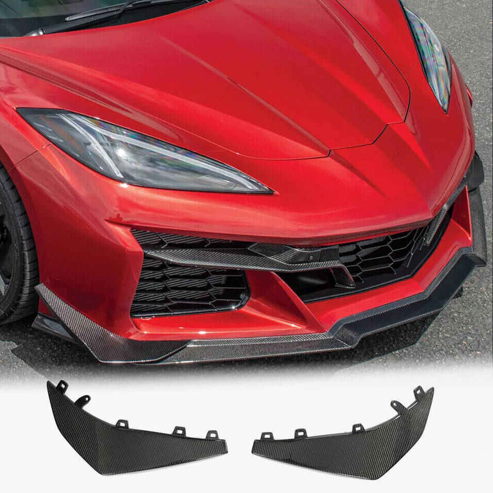 Chevrolet Corvette C8 Z06 2020-2024 Front Bumper Splitters Carbon Fiber