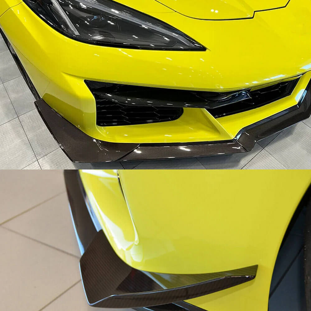 Chevrolet Corvette C8 Z06 2020-2024 Front Bumper Splitters Carbon Fiber