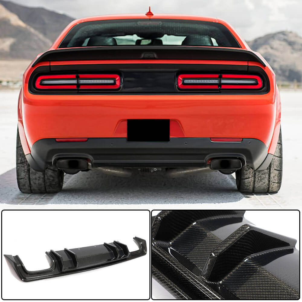 Dodge Challenger 2015-2022 Rear Bumper Diffuser Carbon Fiber