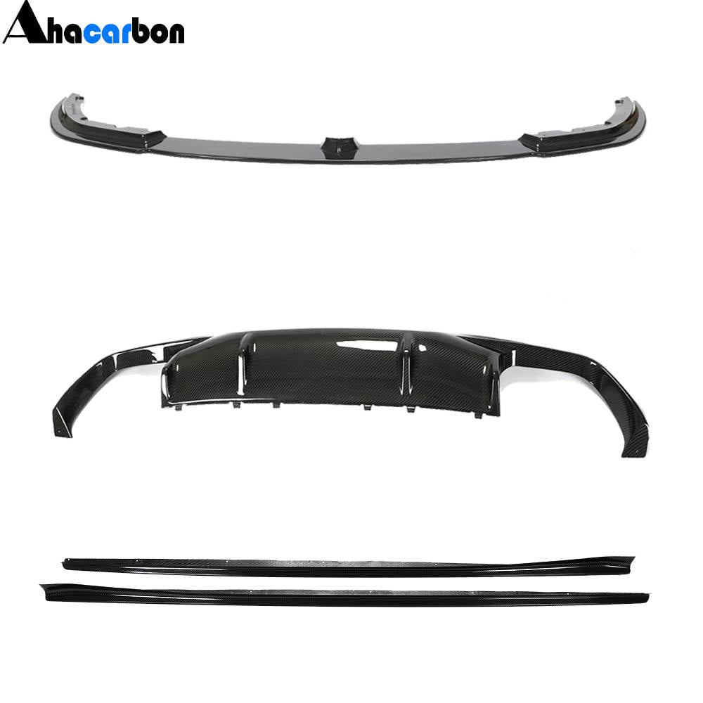 BMW 8 Series F93 M8 2019-2021 Front Bumper Lip Side Skirts Extension Rear Diffuser Dry Carbon Fiber