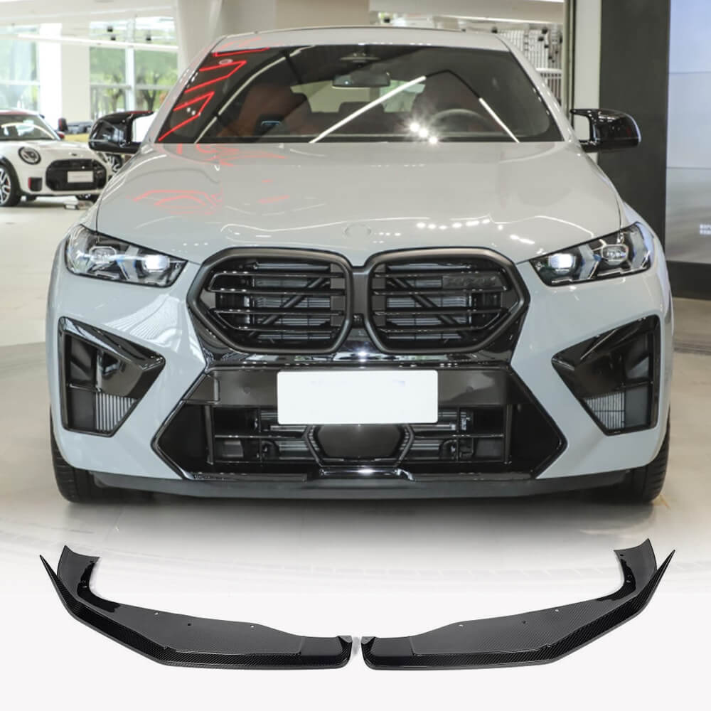 BMW X6M F96 2023-2024 Front Bumper Lip Dry Carbon Fiber