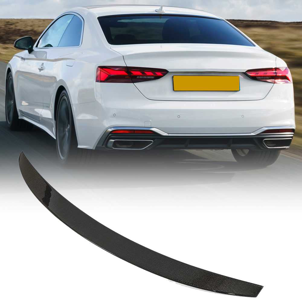 Audi A5 S5 RS5 Coupe 2017-2023 Rear Trunk Spoiler Wing Carbon Fiber