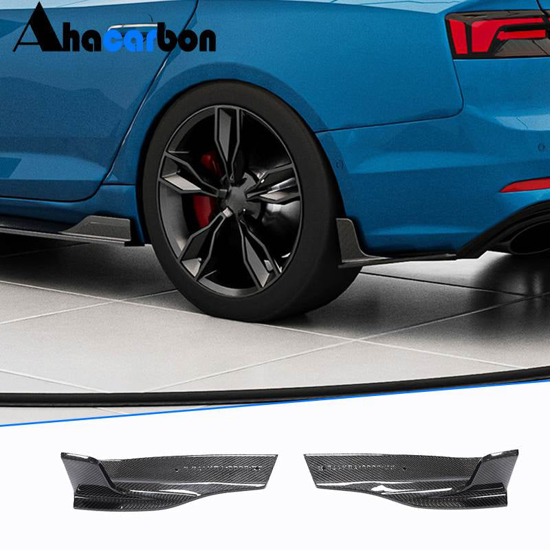 Audi A5 Sline S5 2017-2019 Rear Bumper Splitters Carbon Fiber