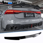 Audi A7 S7 RS7 2019-2024 Rear Trunk Spoiler Real Carbon Fiber