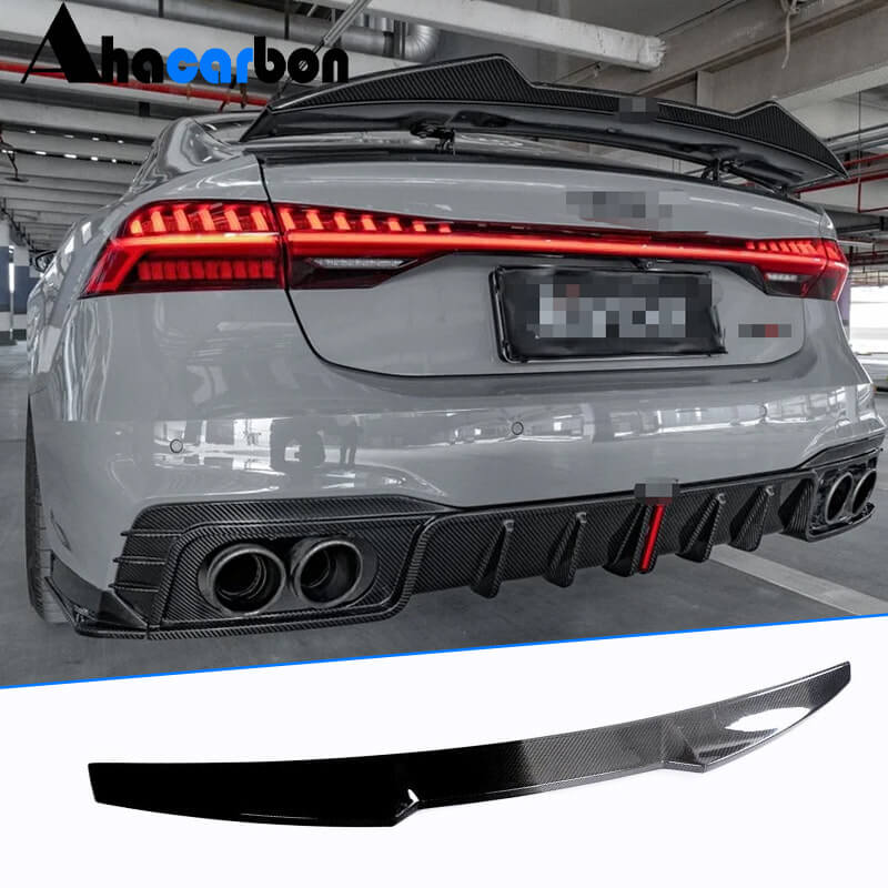 Audi A7 S7 RS7 2019-2024 Rear Trunk Spoiler Real Carbon Fiber