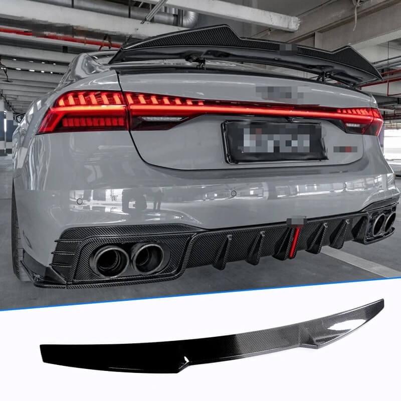 Real Carbon Fiber Rear Trunk Spoiler for Audi A7 C8, S7 & RS7 2019-2024