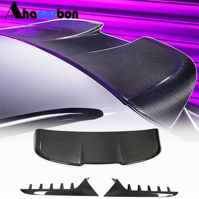 Audi RS6 C8 Avant Wagon 2019-2022 Rear Roof Spoiler Carbon Fiber 3PCS