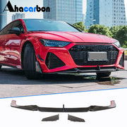 Audi RS7 C8 Sportback 2020-2022 Front Bumper Lip Chin Dry Carbon Fiber