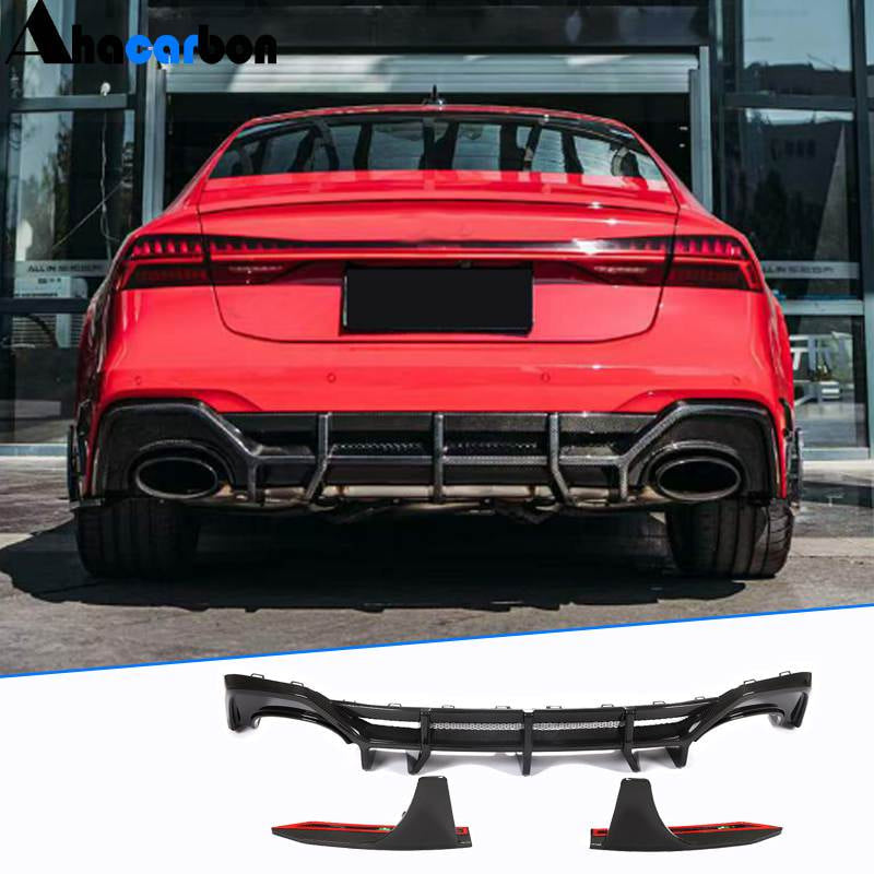 Audi RS7 C8 Sportback 2020-2022 Rear Bumper Diffuser Dry Carbon Fiber