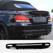 BMW 1 Series E82 E88 M Sport 208-2013 Rear Bumper Diffuser Glossy Black FRP