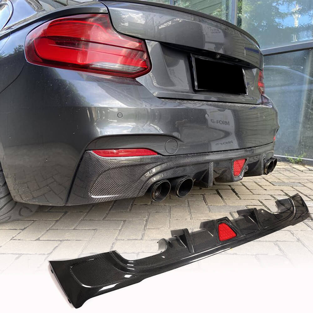 BMW 2 Series F22 F23 M Sport 2014-2019 Rear Bumper Diffuser Carbon Fiber