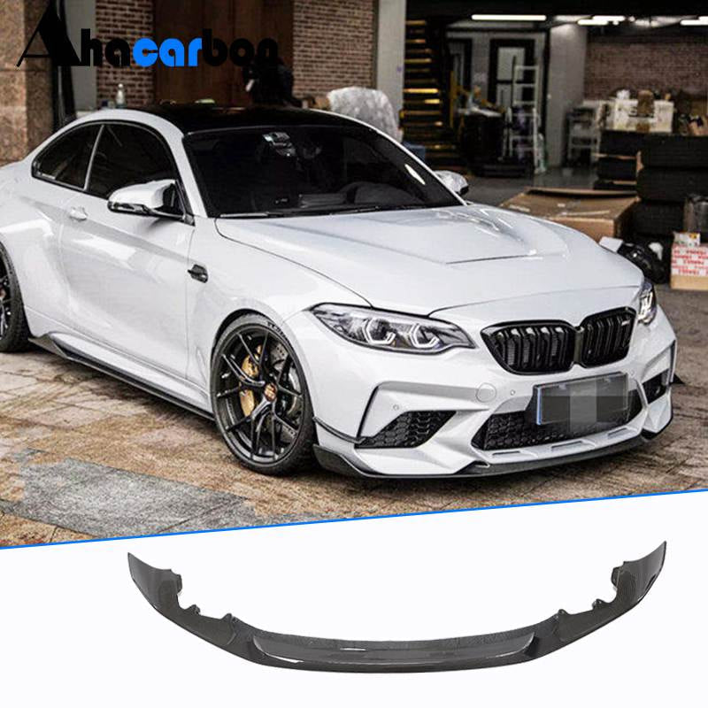 BMW 2 Series F87 M2 Competition M2C 2018-2022 Front Bumper Lip Carbon Fiber