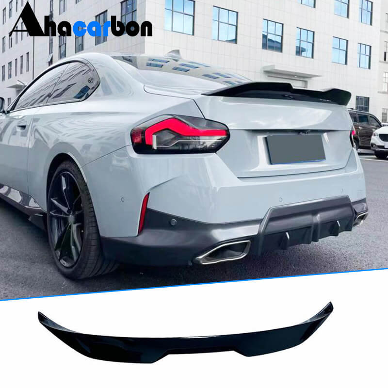 BMW 2 Series G42 220i 230i Coupe 22-23 Rear Trunk Spoiler Glossy Black ABS