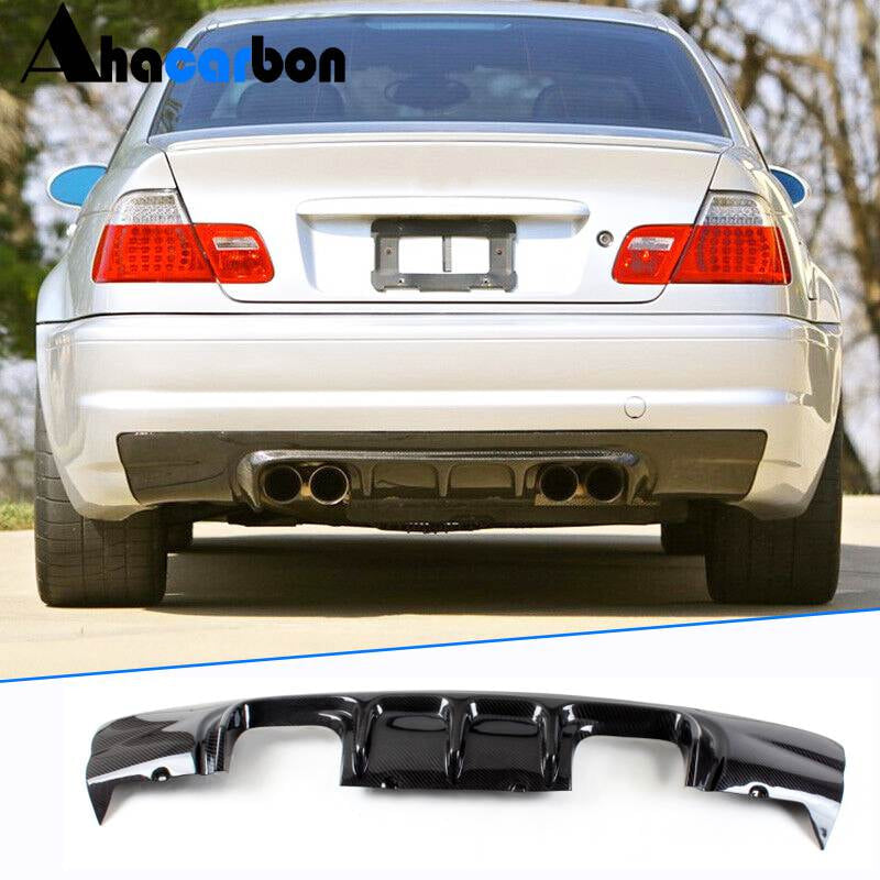 BMW 3 Series E46 M3 Coupe 2000-2006 Rear Bumper Diffuser Carbon Fiber