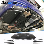 BMW 3 Series E92 E93 M3 Rear Bumper Diffuser Cover With Vents Carbon Fiber