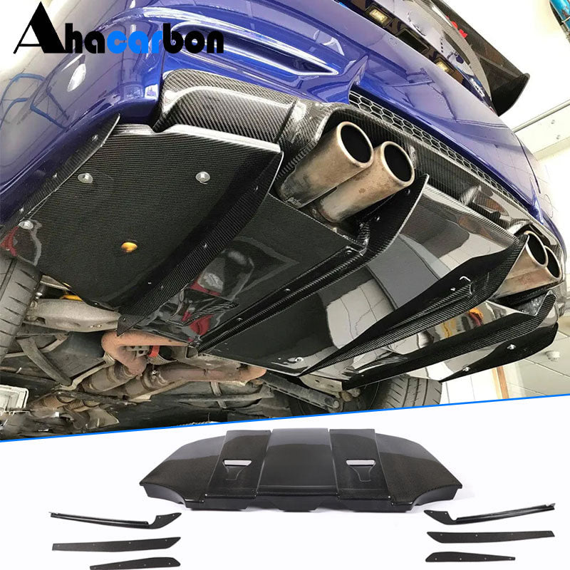 BMW 3 Series E92 E93 M3 Rear Bumper Diffuser Cover With Vents Carbon Fiber