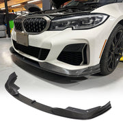 BMW 3 Series G20 320i 330i M Sport M340i 2019-2021 Front Bumper Lip Carbon Fiber