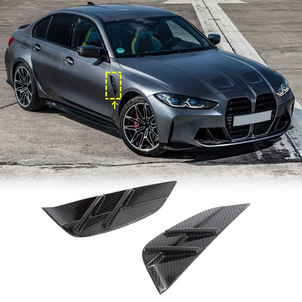 BMW 3 Series G80 M3 2021+ Side Air Fender Vents Dry Carbon Fiber