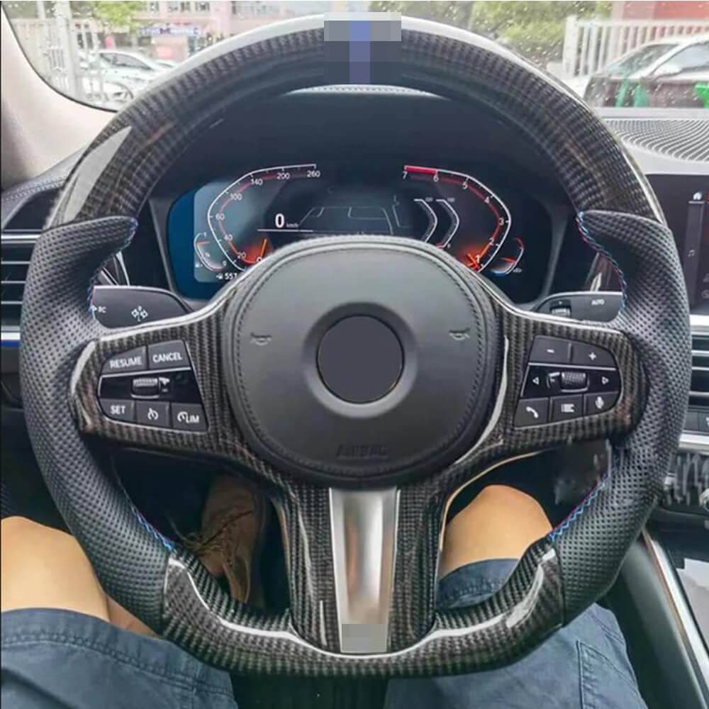 BMW G80 M3 Sedan G82 M4 Coupe Convertible 2023+ Steering Wheel Covers Carbon Fiber