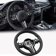 BMW Universal F8x M2 M3 M4 M5 M6 F10 F20 F22 F30 F32 F36 F06 F07 E70 Leather Car Steering Wheel Full Set(Paddles+Buttons+Trim Cover+Flat Bottom)
