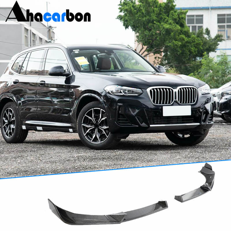 BMW X3 G01 IX3 X4 G02 2022-2024 Front Bumper Lip Carbon Fiber