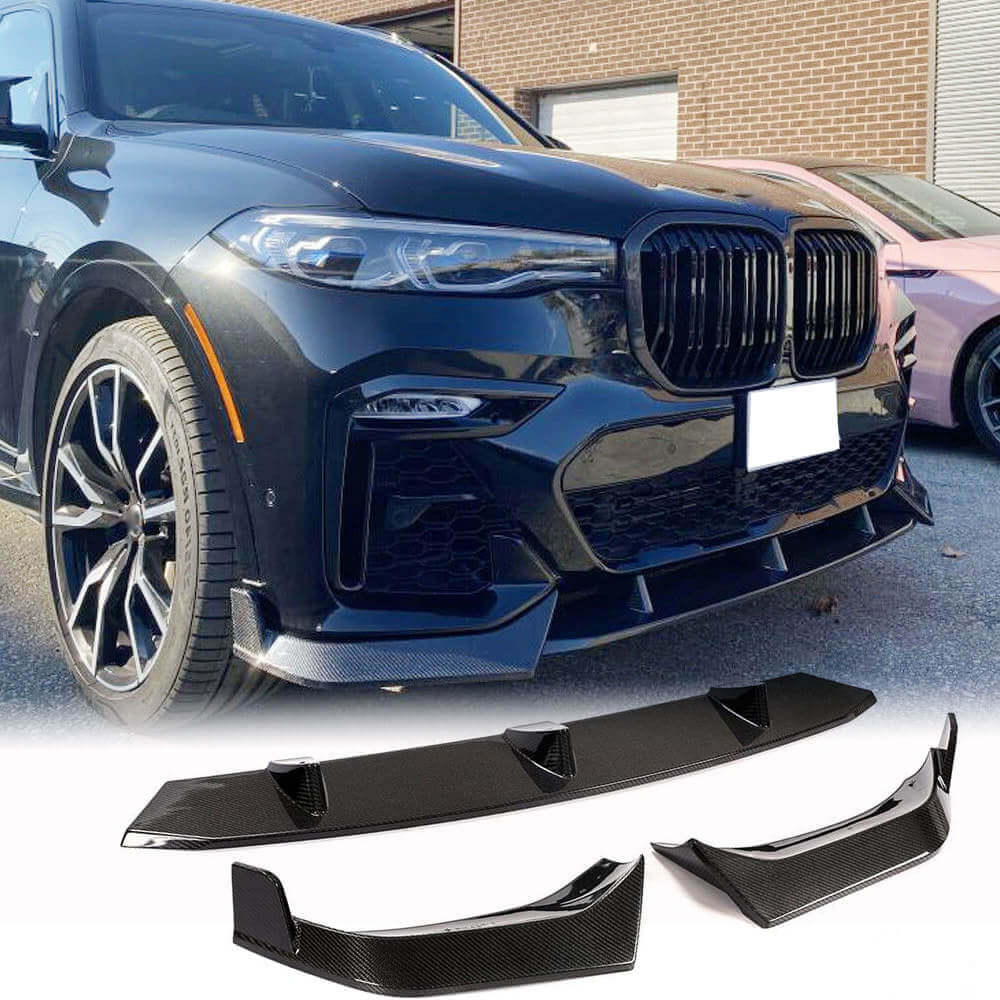 BMW X7 G07 xDrive40i/50i M Sport M50i Sport Utility 2019-2022 Front Bumper Lip Carbon Fiber