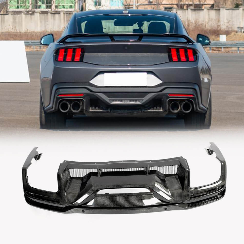 Ford Mustang Dark Horse 2024UP Rear Bumper Diffuser Carbon Fiber